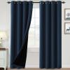 imageHVERSAILTEX 100 Blackout Curtains for Bedroom Thermal Insulated Blackout Curtains 84 inch Length Full Light Blocking Curtains for Living Room with Black Liner 2 Panels Set BurgundyNavy