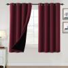 imageHVERSAILTEX 100 Blackout Curtains for Bedroom Thermal Insulated Blackout Curtains 84 inch Length Full Light Blocking Curtains for Living Room with Black Liner 2 Panels Set BurgundyBurgundy