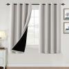 imageHVERSAILTEX 100 Blackout Curtains for Bedroom Thermal Insulated Blackout Curtains 84 inch Length Full Light Blocking Curtains for Living Room with Black Liner 2 Panels Set BurgundyPumice Stone