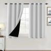 imageHVERSAILTEX 100 Blackout Curtains for Bedroom Thermal Insulated Blackout Curtains 84 inch Length Full Light Blocking Curtains for Living Room with Black Liner 2 Panels Set BurgundyGreyish White
