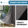 imageHVERSAILTEX 100 Blackout Curtains for Bedroom Thermal Insulated Blackout Curtains 84 inch Length Full Light Blocking Curtains for Living Room with Black Liner 2 Panels Set BurgundyGrey