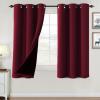 imageHVERSAILTEX 100 Blackout Curtains for Bedroom Thermal Insulated Blackout Curtains 84 inch Length Full Light Blocking Curtains for Living Room with Black Liner 2 Panels Set Greyish WhiteBurgundy