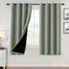 imageHVERSAILTEX 100 Blackout Curtains for Bedroom Thermal Insulated Blackout Curtains 84 inch Length Full Light Blocking Curtains for Living Room with Black Liner 2 Panels Set BurgundyLight Sage
