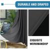 imageHVERSAILTEX 100 Blackout Curtains for Bedroom Thermal Insulated Blackout Curtains 84 inch Length Full Light Blocking Curtains for Living Room with Black Liner 2 Panels Set BurgundyCharcoal Gray