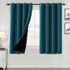 imageHVERSAILTEX 100 Blackout Curtains for Bedroom Thermal Insulated Blackout Curtains 84 inch Length Full Light Blocking Curtains for Living Room with Black Liner 2 Panels Set BurgundyDark Teal