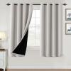 imageHVERSAILTEX 100 Blackout Curtains for Bedroom Thermal Insulated Blackout Curtains 84 inch Length Full Light Blocking Curtains for Living Room with Black Liner 2 Panels Set BurgundyPumice Stone