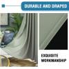 imageHVERSAILTEX 100 Blackout Curtains for Bedroom Thermal Insulated Blackout Curtains 84 inch Length Full Light Blocking Curtains for Living Room with Black Liner 2 Panels Set BurgundyLight Sage
