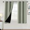 imageHVERSAILTEX 100 Blackout Curtains for Bedroom Thermal Insulated Blackout Curtains 84 inch Length Full Light Blocking Curtains for Living Room with Black Liner 2 Panels Set BurgundyLight Sage