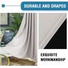 imageHVERSAILTEX 100 Blackout Curtains for Bedroom Thermal Insulated Blackout Curtains 84 inch Length Full Light Blocking Curtains for Living Room with Black Liner 2 Panels Set Greyish WhitePumice Stone