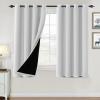imageHVERSAILTEX 100 Blackout Curtains for Bedroom Thermal Insulated Blackout Curtains 84 inch Length Full Light Blocking Curtains for Living Room with Black Liner 2 Panels Set BurgundyGreyish White