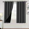 imageHVERSAILTEX 100 Blackout Curtains for Bedroom Thermal Insulated Blackout Curtains 84 inch Length Full Light Blocking Curtains for Living Room with Black Liner 2 Panels Set BurgundyCharcoal Gray
