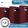 imageHVERSAILTEX 100 Blackout Curtains for Bedroom Thermal Insulated Blackout Curtains 84 inch Length Full Light Blocking Curtains for Living Room with Black Liner 2 Panels Set BurgundyBurgundy