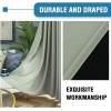 imageHVERSAILTEX 100 Blackout Curtains for Bedroom Thermal Insulated Blackout Curtains 84 inch Length Full Light Blocking Curtains for Living Room with Black Liner 2 Panels Set BurgundyLight Sage