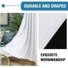 imageHVERSAILTEX 100 Blackout Curtains for Bedroom Thermal Insulated Blackout Curtains 84 inch Length Full Light Blocking Curtains for Living Room with Black Liner 2 Panels Set BurgundyPure White