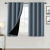 imageHVERSAILTEX 100 Blackout Curtains for Bedroom Thermal Insulated Blackout Curtains 84 inch Length Full Light Blocking Curtains for Living Room with Black Liner 2 Panels Set BurgundyStone Blue