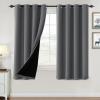 imageHVERSAILTEX 100 Blackout Curtains for Bedroom Thermal Insulated Blackout Curtains 84 inch Length Full Light Blocking Curtains for Living Room with Black Liner 2 Panels Set BurgundyGrey