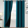 imageHVERSAILTEX 100 Blackout Curtains for Bedroom Thermal Insulated Blackout Curtains 84 inch Length Full Light Blocking Curtains for Living Room with Black Liner 2 Panels Set BurgundyDark Teal