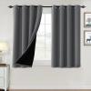 imageHVERSAILTEX 100 Blackout Curtains for Bedroom Thermal Insulated Blackout Curtains 84 inch Length Full Light Blocking Curtains for Living Room with Black Liner 2 Panels Set BurgundyGrey