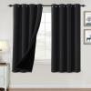 imageHVERSAILTEX 100 Blackout Curtains for Bedroom Thermal Insulated Blackout Curtains 84 inch Length Full Light Blocking Curtains for Living Room with Black Liner 2 Panels Set BurgundyJet Black