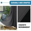 imageHVERSAILTEX 100 Blackout Curtains for Bedroom Thermal Insulated Blackout Curtains 84 inch Length Full Light Blocking Curtains for Living Room with Black Liner 2 Panels Set BurgundyCharcoal Gray