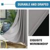 imageHVERSAILTEX 100 Blackout Curtains for Bedroom Thermal Insulated Blackout Curtains 84 inch Length Full Light Blocking Curtains for Living Room with Black Liner 2 Panels Set BurgundyDove Gray