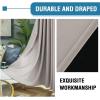 imageHVERSAILTEX 100 Blackout Curtains for Bedroom Thermal Insulated Blackout Curtains 84 inch Length Full Light Blocking Curtains for Living Room with Black Liner 2 Panels Set BurgundyWarm Taupe