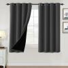 imageHVERSAILTEX 100 Blackout Curtains for Bedroom Thermal Insulated Blackout Curtains 84 inch Length Full Light Blocking Curtains for Living Room with Black Liner 2 Panels Set BurgundyCharcoal Gray