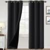imageHVERSAILTEX 100 Blackout Curtains for Bedroom Thermal Insulated Blackout Curtains 84 inch Length Full Light Blocking Curtains for Living Room with Black Liner 2 Panels Set BurgundyJet Black