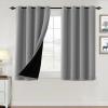imageHVERSAILTEX 100 Blackout Curtains for Bedroom Thermal Insulated Blackout Curtains 84 inch Length Full Light Blocking Curtains for Living Room with Black Liner 2 Panels Set BurgundyDove Gray