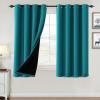 imageHVERSAILTEX 100 Blackout Curtains for Bedroom Thermal Insulated Blackout Curtains 84 inch Length Full Light Blocking Curtains for Living Room with Black Liner 2 Panels Set BurgundyTurquoise Blue