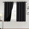 imageHVERSAILTEX 100 Blackout Curtains for Bedroom Thermal Insulated Blackout Curtains 84 inch Length Full Light Blocking Curtains for Living Room with Black Liner 2 Panels Set BurgundyJet Black