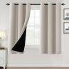 imageHVERSAILTEX 100 Blackout Curtains for Bedroom Thermal Insulated Blackout Curtains 84 inch Length Full Light Blocking Curtains for Living Room with Black Liner 2 Panels Set BurgundyPumice Stone
