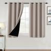 imageHVERSAILTEX 100 Blackout Curtains for Bedroom Thermal Insulated Blackout Curtains 84 inch Length Full Light Blocking Curtains for Living Room with Black Liner 2 Panels Set BurgundyNatural Sand