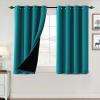 imageHVERSAILTEX 100 Blackout Curtains for Bedroom Thermal Insulated Blackout Curtains 84 inch Length Full Light Blocking Curtains for Living Room with Black Liner 2 Panels Set BurgundyTurquoise Blue