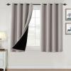 imageHVERSAILTEX 100 Blackout Curtains for Bedroom Thermal Insulated Blackout Curtains 84 inch Length Full Light Blocking Curtains for Living Room with Black Liner 2 Panels Set BurgundyWarm Taupe