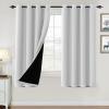 imageHVERSAILTEX 100 Blackout Curtains for Bedroom Thermal Insulated Blackout Curtains 84 inch Length Full Light Blocking Curtains for Living Room with Black Liner 2 Panels Set BurgundyGreyish White