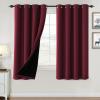 imageHVERSAILTEX 100 Blackout Curtains for Bedroom Thermal Insulated Blackout Curtains 84 inch Length Full Light Blocking Curtains for Living Room with Black Liner 2 Panels Set BurgundyBurgundy