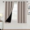imageHVERSAILTEX 100 Blackout Curtains for Bedroom Thermal Insulated Blackout Curtains 84 inch Length Full Light Blocking Curtains for Living Room with Black Liner 2 Panels Set BurgundyNatural Sand