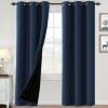 imageHVERSAILTEX 100 Blackout Curtains for Bedroom Thermal Insulated Blackout Curtains 84 inch Length Full Light Blocking Curtains for Living Room with Black Liner 2 Panels Set BurgundyNavy