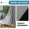 imageHVERSAILTEX 100 Blackout Curtains for Bedroom Thermal Insulated Blackout Curtains 84 inch Length Heat and Full Light Blocking Curtains for Living Room with Black Liner 2 Panels Set GreyDove Gray