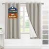 imageHVERSAILTEX 100 Blackout Curtains for Bedroom Thermal Insulated Linen Textured Curtains Heat and Full Light Blocking Drapes Living Room Curtains 2 Panel Sets 52x84 Inch Heather OatmealNot SolidHeather Oatmeal