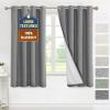 imageHVERSAILTEX 100 Blackout Curtains for Bedroom Thermal Insulated Linen Textured Curtains Heat and Full Light Blocking Drapes Living Room Curtains 2 Panel Sets 52x84 Inch Heather OatmealNot SolidHeather Mid Grey