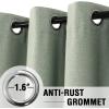 imageHVERSAILTEX 100 Blackout Curtains for Bedroom Thermal Insulated Linen Textured Curtains Heat and Full Light Blocking Drapes Living Room Curtains 2 Panel Sets 52x84 Inch Heather OatmealNot SolidHeather Sea Foam