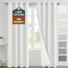 imageHVERSAILTEX 100 Blackout Curtains for Bedroom Thermal Insulated Linen Textured Curtains Heat and Full Light Blocking Drapes Living Room Curtains 2 Panel Sets 52x84 Inch Heather OatmealNot SolidHeather White