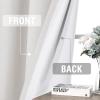 imageHVERSAILTEX 100 Blackout Curtains for Bedroom Thermal Insulated Linen Textured Curtains Heat and Full Light Blocking Drapes Living Room Curtains 2 Panel Sets 52x84 Inch Heather OatmealNot SolidHeather Cloud
