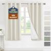 imageHVERSAILTEX 100 Blackout Curtains for Bedroom Thermal Insulated Linen Textured Curtains Heat and Full Light Blocking Drapes Living Room Curtains 2 Panel Sets 52x84 Inch Heather OatmealNot SolidHeather Pale Oak