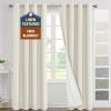 imageHVERSAILTEX 100 Blackout Curtains for Bedroom Thermal Insulated Linen Textured Curtains Heat and Full Light Blocking Drapes Living Room Curtains 2 Panel Sets 52x84 Inch Heather OatmealNot SolidHeather Pale Oak