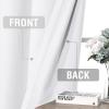 imageHVERSAILTEX 100 Blackout Curtains for Bedroom Thermal Insulated Linen Textured Curtains Heat and Full Light Blocking Drapes Living Room Curtains 2 Panel Sets 52x84 Inch Heather OatmealNot SolidHeather White