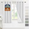 imageHVERSAILTEX 100 Blackout Curtains for Bedroom Thermal Insulated Linen Textured Curtains Heat and Full Light Blocking Drapes Living Room Curtains 2 Panel Sets 52x84 Inch Heather OatmealNot SolidHeather White