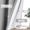 imageHVERSAILTEX 100 Blackout Curtains for Bedroom Thermal Insulated Linen Textured Curtains Heat and Full Light Blocking Drapes Living Room Curtains 2 Panel Sets 52x84 Inch Heather OatmealNot SolidHeather Ultimate Gray
